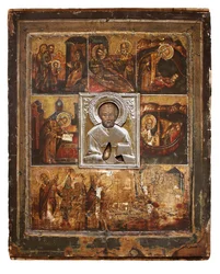 Icône de Velikorezkaya de Saint Nicolas, Russie